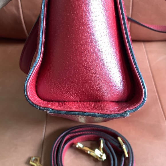 GUCCI GG Supreme Monogram Flora Web Small Ophidia Tote Bag Red - Picture 7 of 17